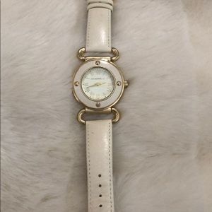 EUC Isaac Mizrahi Live leather band watch